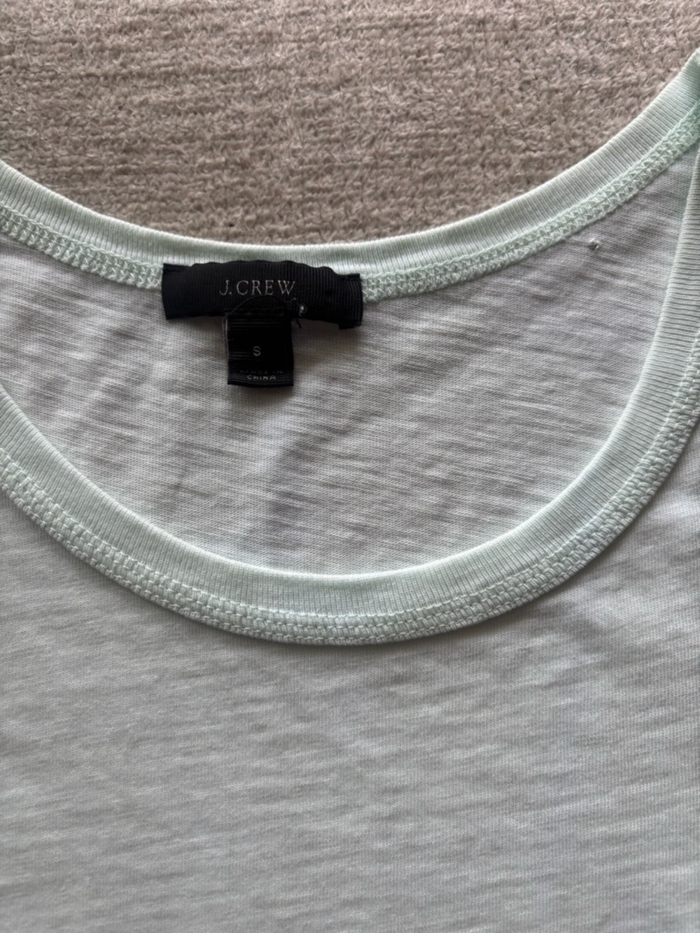 J.Crew Mint Green Tank Top Size Small Soft Stretch Basic Summer Staple - Picture 2 of 3
